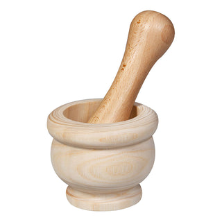 Mortero de madera de fresno