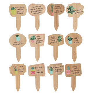 Etiquetas para plantas con frases