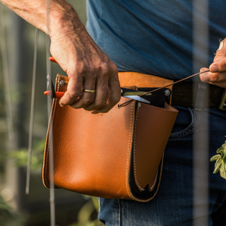 Bolsa tipo saquito de cuero