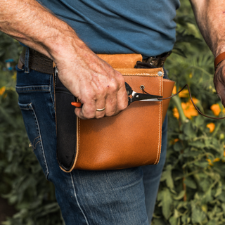 Bolsa tipo saquito de cuero