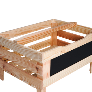 Krat met krijtbord