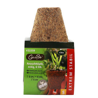 Macetas de cultivo de coco 6x6cm cuadradas (6)
