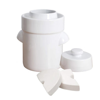 Zuurkoolpot Wit 5L (incl. stenen)